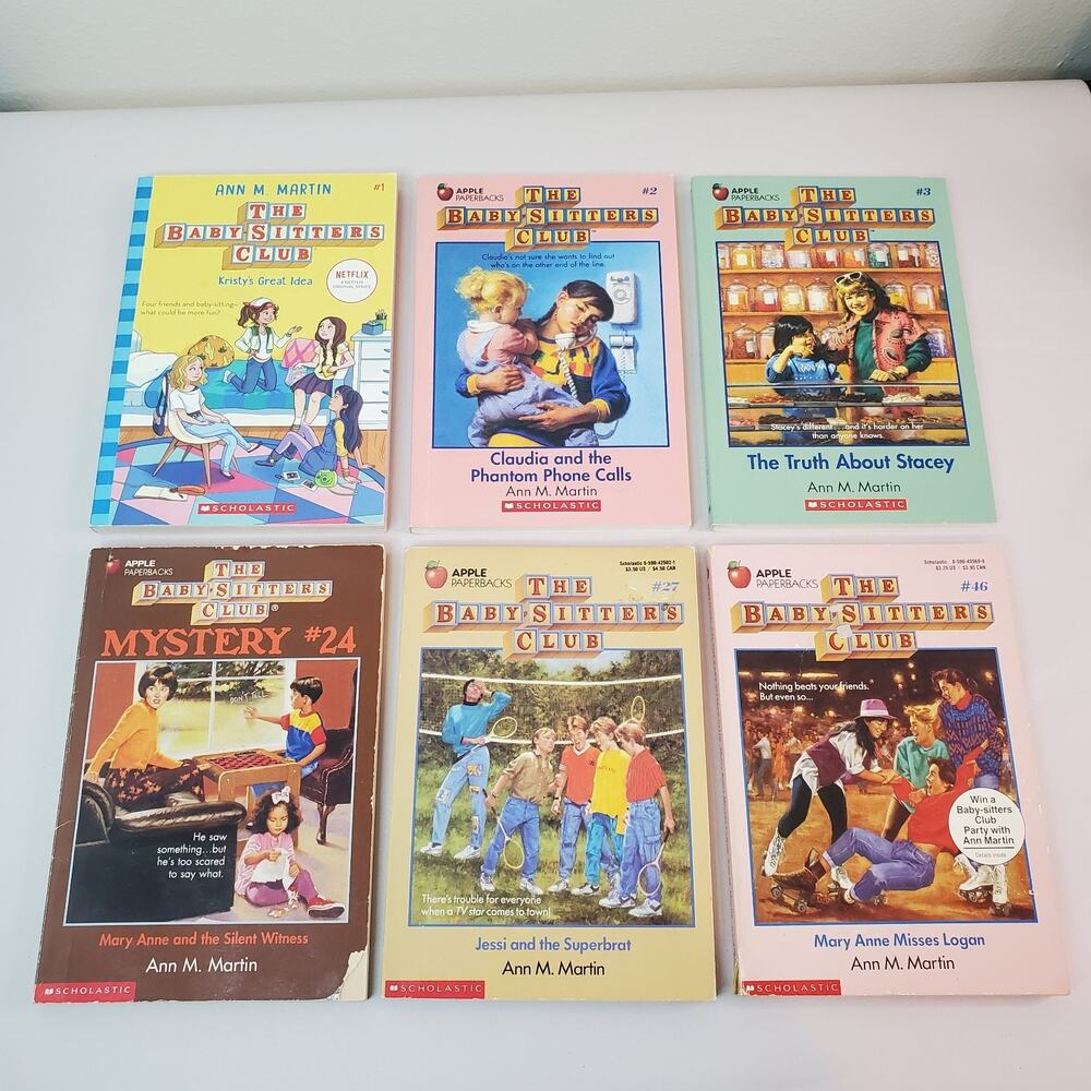 The Babysitters Club Lot Of 6 Books Mixed Editions / Series : 1-3, 27, 46, Mys24